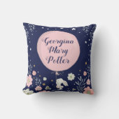 Garden Floral Bunny Rabbit Nursery Decor Cushion Kussen (Voorkant)