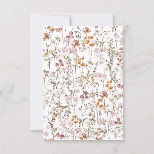 Garden Floral Calligraphy 18e verjaardag Kaart (Achterkant)