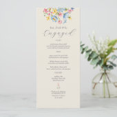 Garden Floral Engagement Party Menu (Staand voorkant)