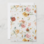 Garden Floral Fine Art Calligraphy Style Wedding Kaart (Achterkant)