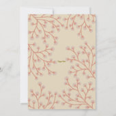 Garden Floral Girl Baby shower Kaart (Achterkant)