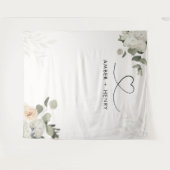 Garden Floral Heart Wedding Foto Achtergrond Wandkleed (Voorkant (horizontaal))