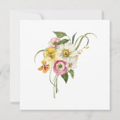 Garden Floral Hello Spring Open House Kaart (Achterkant)