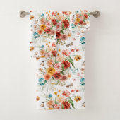 Garden Floral Pattern Bad Handdoek (Insitu)