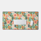 Garden Floral Pattern Bureaumat (Keyboard & Muis)