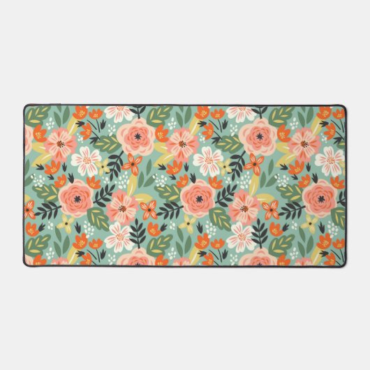 Garden Floral Pattern Bureaumat (Voorkant)