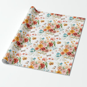 Garden Floral Pattern Cadeaupapier