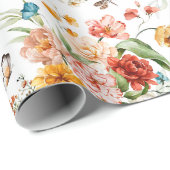 Garden Floral Pattern Cadeaupapier (Rol Hoek)
