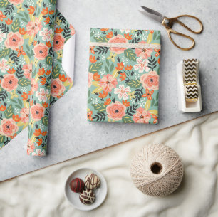 Garden Floral Pattern Cadeaupapier