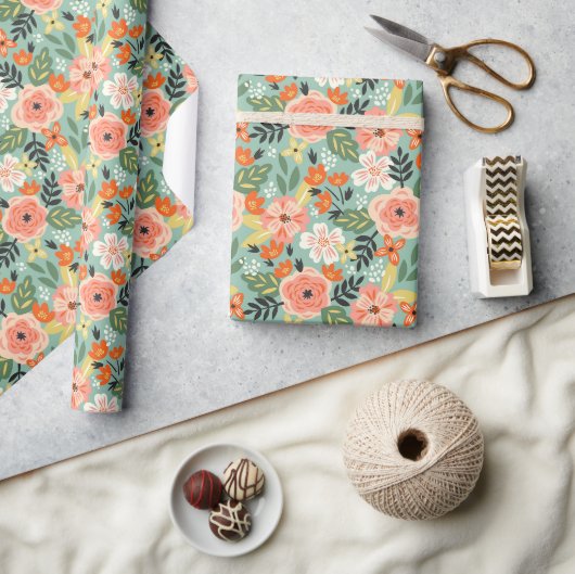 Garden Floral Pattern Cadeaupapier (Crafts)