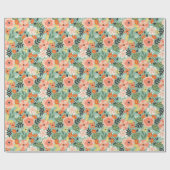 Garden Floral Pattern Cadeaupapier (Vlak)