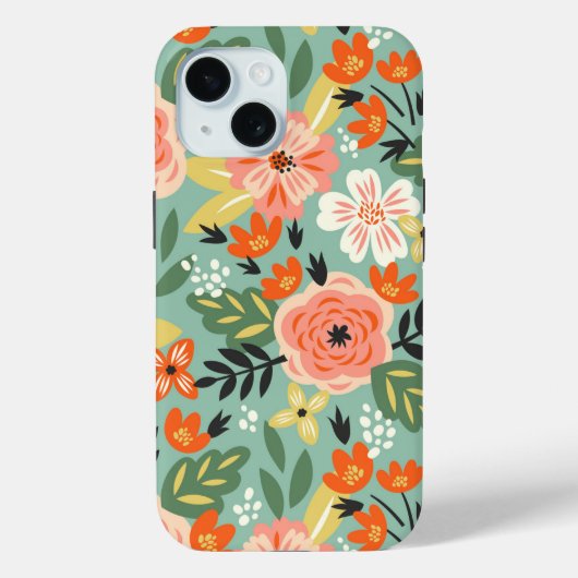 Garden Floral Pattern Case-Mate iPhone Case (Achterkant)