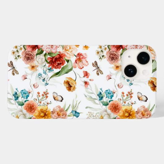 Garden Floral Pattern Case-Mate iPhone Case (Achterkant (horizontaal))