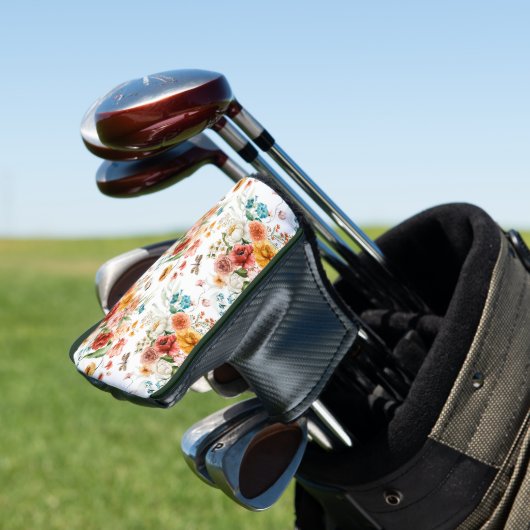 Garden Floral Pattern Golfheadcover (Insitu)