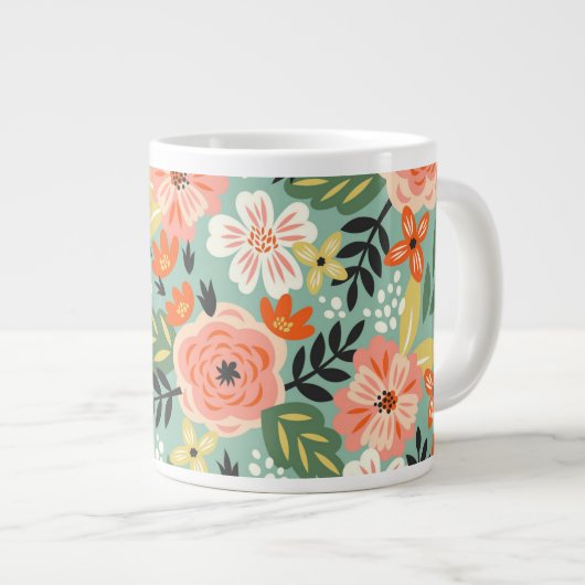 Garden Floral Pattern Grote Koffiekop (Voorkant rechts)