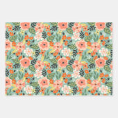 Garden Floral Pattern Inpakpapier Vel (Voorkant)
