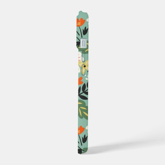 Garden Floral Pattern iPhone 15 Case (Linkerkant)