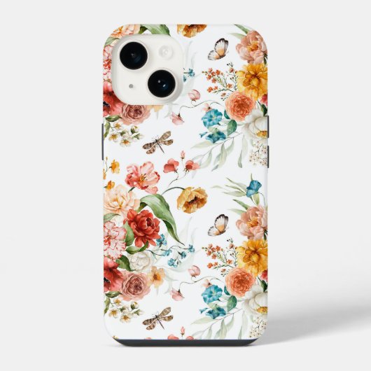 Garden Floral Pattern iPhone Hoesje (Achterkant)