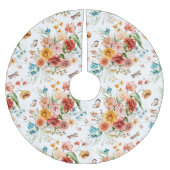 Garden Floral Pattern Kerstboom Rok (Voorkant)