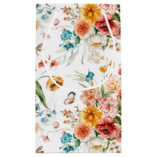 Garden Floral Pattern Klein Cadeauzakje (Achterkant)