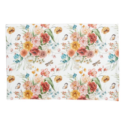 Garden Floral Pattern Kussensloop (Voorkant)