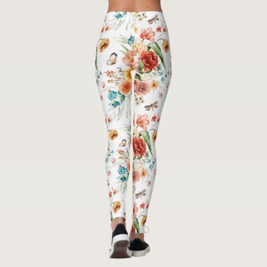 Garden Floral Pattern Leggings (Achterkant)