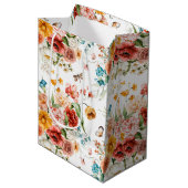 Garden Floral Pattern Medium Cadeauzakje (Voorkant Gekanteld)