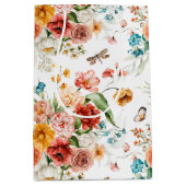 Garden Floral Pattern Medium Cadeauzakje (Voorkant)