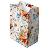 Garden Floral Pattern Medium Cadeauzakje (Achterkant Gekanteld)