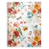Garden Floral Pattern Notitieboek (Voorkant)