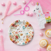 Garden Floral Pattern Papieren Bordje (Feest)