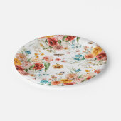 Garden Floral Pattern Papieren Bordje (Gekanteld)
