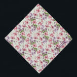 Garden Floral Pattern Personalized Pet Name Pet Bandana<br><div class="desc">Een  bloempatroon,  gepersonaliseerd met de naam van je huisdier. Deze banaan is bedorven met roze en paarse pastel waterverven,  en zal er verbluffend uitzien op je huisdier! Behandel jezelf met een overeenkomende 'mama en ik' sjaal met je eigen naam.</div>