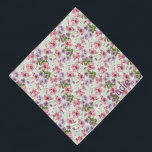 Garden Floral Pattern Personalized Pet Name Pet Bandana<br><div class="desc">Een  bloempatroon,  gepersonaliseerd met de naam van je huisdier. Deze banaan is bedorven met roze en paarse pastel waterverven,  en zal er verbluffend uitzien op je huisdier! Behandel jezelf met een overeenkomende 'mama en ik' sjaal met je eigen naam.</div>