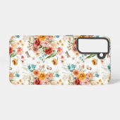 Garden Floral Pattern Samsung Galaxy Hoesje (Achterkant horizontaal)