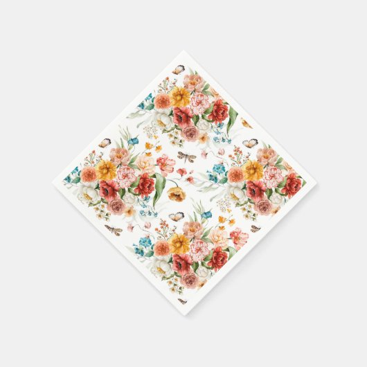 Garden Floral Pattern Servet (Hoek)