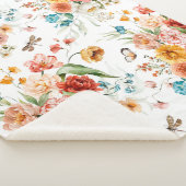 Garden Floral Pattern Sherpa Deken (3/4)