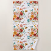 Garden Floral Pattern Strandlaken (Voorkant)