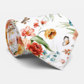 Garden Floral Pattern Stropdas (Opgerold)