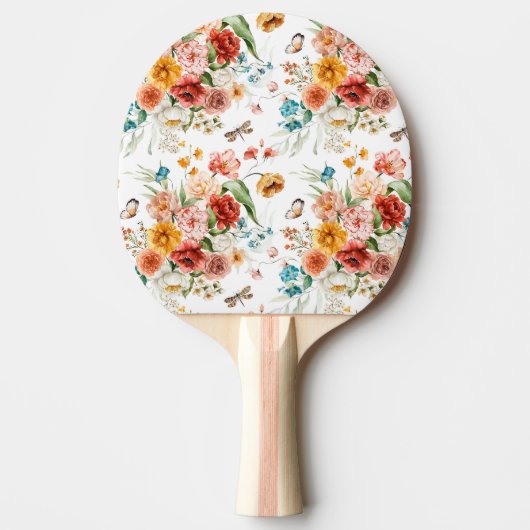 Garden Floral Pattern Tafeltennisbatje (Voorkant)