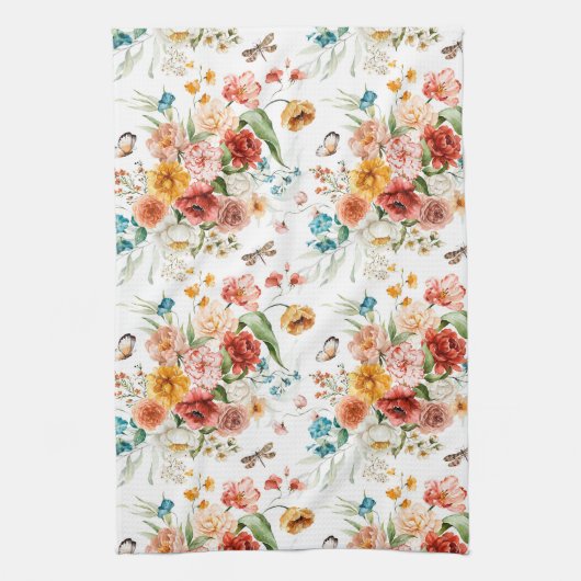 Garden Floral Pattern Theedoek (Verticaal)