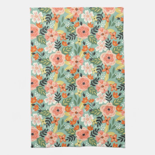 Garden Floral Pattern Theedoek (Verticaal)