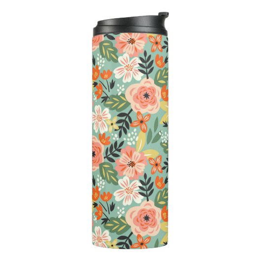 Garden Floral Pattern Thermosbeker (Gedraaid links)