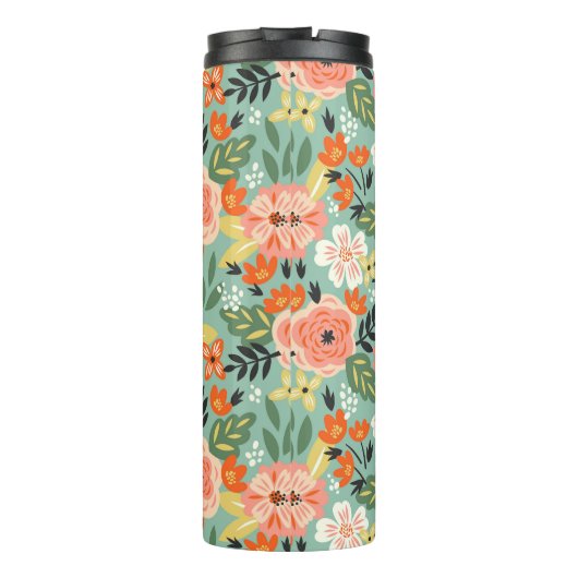 Garden Floral Pattern Thermosbeker (Achterkant)