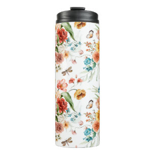 Garden Floral Pattern Thermosbeker