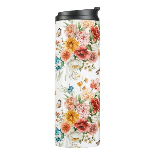 Garden Floral Pattern Thermosbeker (Gedraaid links)