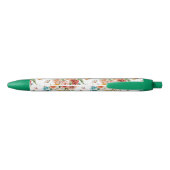 Garden Floral Pattern Zwarte Inkt Pen (Achterkant)