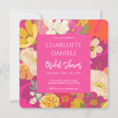 Garden Floral Pink Vrijgezellenfeest Kaart (Voorkant)