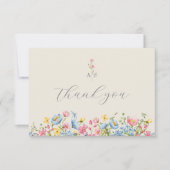 Garden Floral Verloving Bedankkaart (Voorkant)