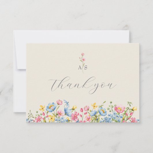 Garden Floral Verloving Bedankkaart (Voorkant)